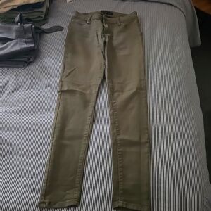 Celebrity Gold Olive Skinny Pants with Comfortable Fit